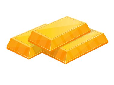 altın külçeleri. vektör çizim.