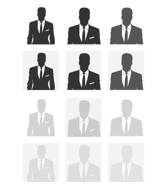 Bilinmeyen kişi siluet. Profil resmi, siluet profil. Adam avatar profil. Erkek profili simgeleri. 