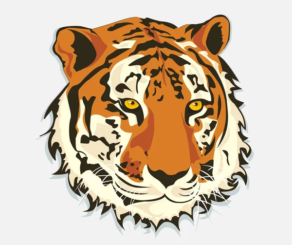 Cabeza Tigre Ilustración Vectorial — Vector de stock