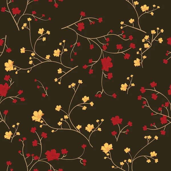Motif Floral Sans Couture Avec Belles Fleurs Fond Vectoriel Abstrait — Image vectorielle