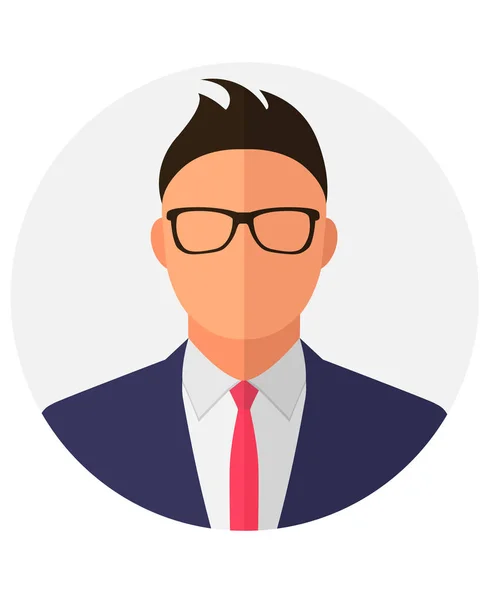 Okänd Person Siluett Med Glasögon Profilbild Silhouette Profil Mannen Avatar — Stock vektor