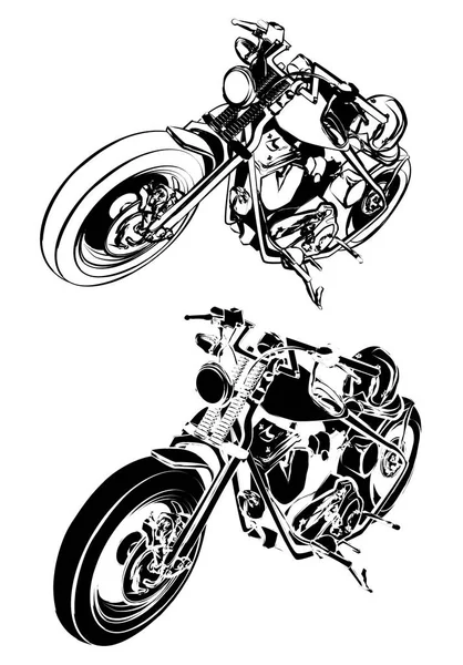 Motocicleta Dibujo Abstracto Ilustración Vectorial — Vector de stock