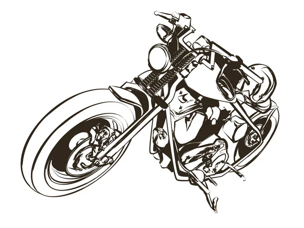 Soyut çizim motosiklet. Vektör çizim.