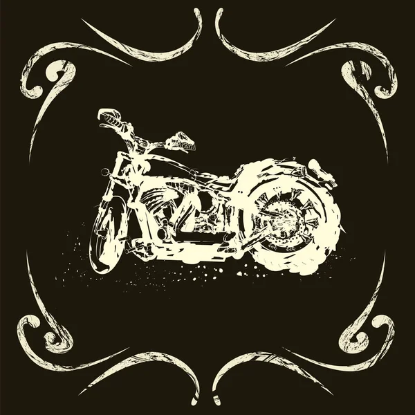Soyut çizim motosiklet. Vektör çizim.