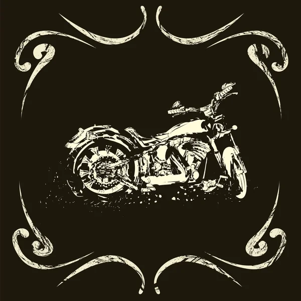 Soyut çizim motosiklet. Vektör çizim.