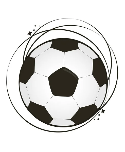Emblema Bola Bola Futebol Ilustração Vetorial —  Vetores de Stock