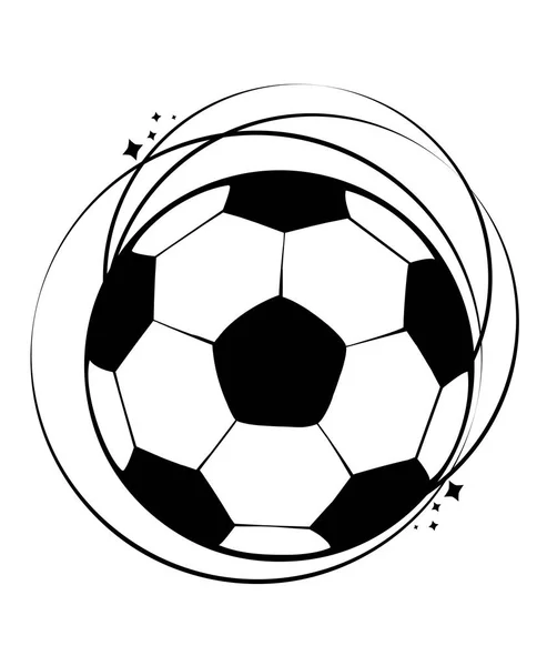 Emblema Del Fútbol Pelota Fútbol Ilustración Vectorial — Archivo Imágenes Vectoriales