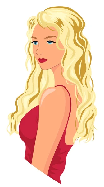 Hermosa Chica Imagen Perfil Perfil Silueta Perfil Mujer Avatar Iconos — Vector de stock