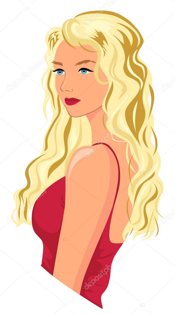 Beautiful girl.  Profile picture, silhouette profile. Woman avatar profile. Male profile icons.