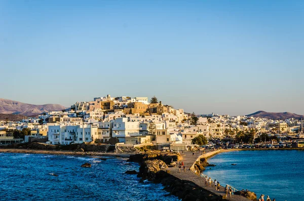 Naxos stad zicht. Griekenland — Stockfoto