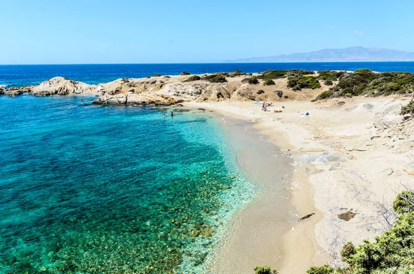 Smaragdové pláže na ostrově Naxos, Řecko — Stock fotografie