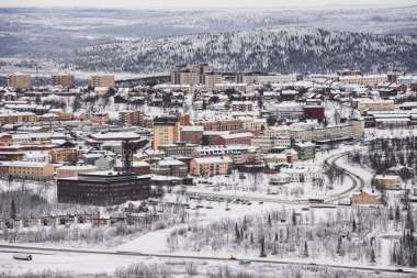 Beautiful view to Kiruna town in Sweden. 1/3 of this town will be moved to another place. clipart