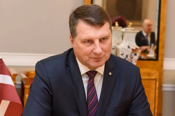 2018 Ρίγα Λετονία Πρόεδρος Της Δημοκρατίας Της Λετονίας Raimonds Vejonis — Φωτογραφία Αρχείου