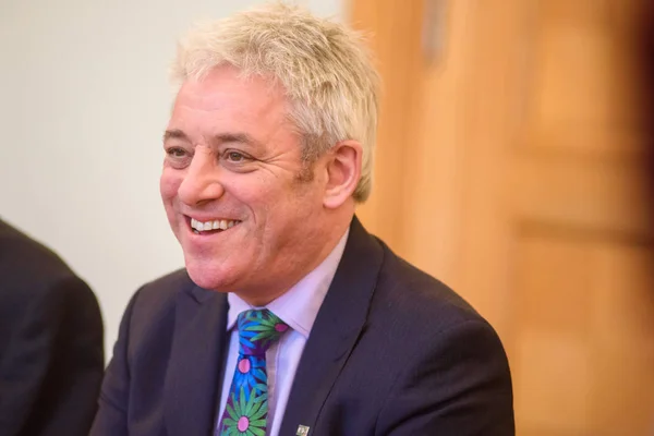 2018 Riga Letland John Bercow Voorzitter Van Het Britse Lagerhuis — Stockfoto