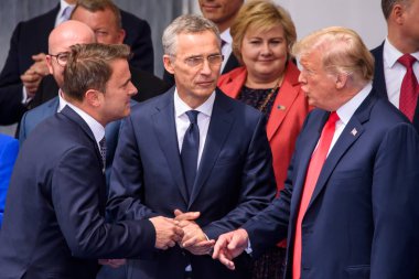 11.07.2018. BRÜZSEL, BELGIUM. NATO için Resmi Açılış Töreni (Kuzey Atlantik Antlaşma Örgütü) SUMMIT 2018