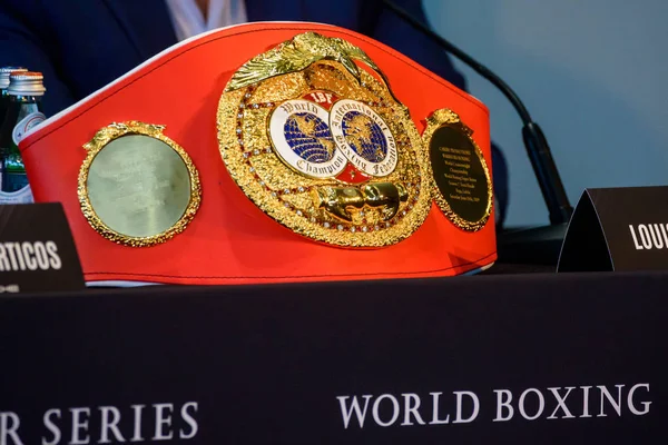 Riga Lettland Januari 2020 Ibf World Champion Bälte Presskonferens Mairis — Stockfoto