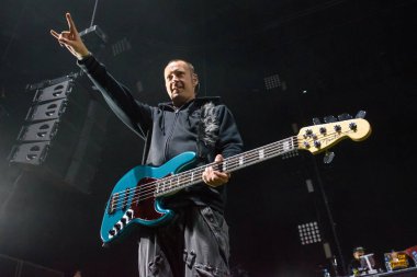 RIGA, LATVIA. 28 Şubat 2020. Amerikalı grup LIMP BIZKIT Arena Riga 'da sahne aldı.