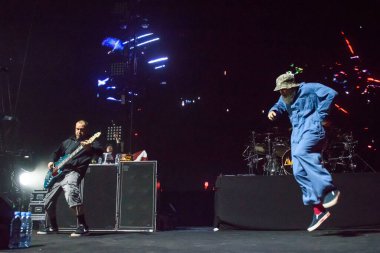 RIGA, LATVIA. 28 Şubat 2020. Amerikalı grup LIMP BIZKIT Arena Riga 'da sahne aldı.