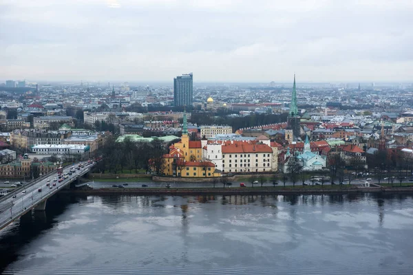 2017 Riga Latvia Vansu Bridge Riga Castle Right Side — Stock Photo, Image