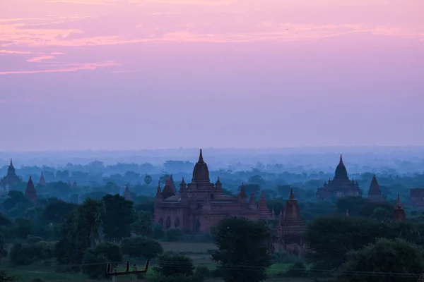 Chrámy v Bagani, Myanmar — Stock fotografie