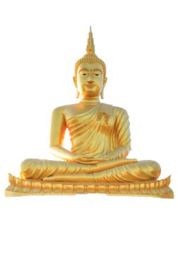Buda portre üzerinde beyaz izole