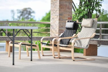 Açık oturma alanı ile Rattan Koltuk