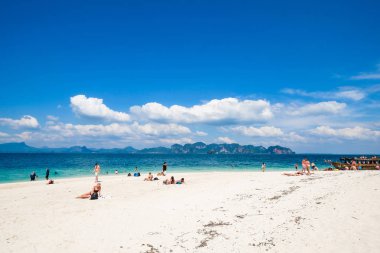 19 Ocak 2014: turizm, Tayland, Asya sahilinde. Po-da Isla