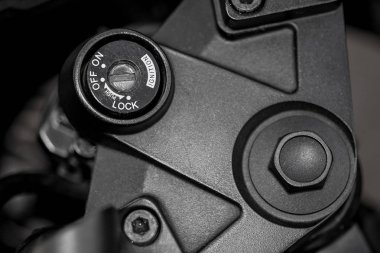 Anahtar deliği motosiklet yakın çekim