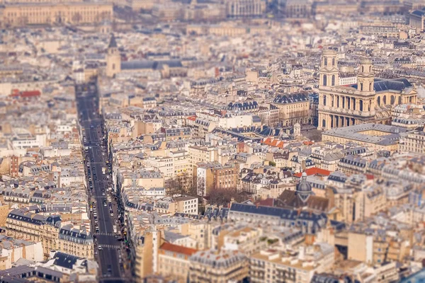 在巴黎，法国的鸟瞰图 — 图库照片