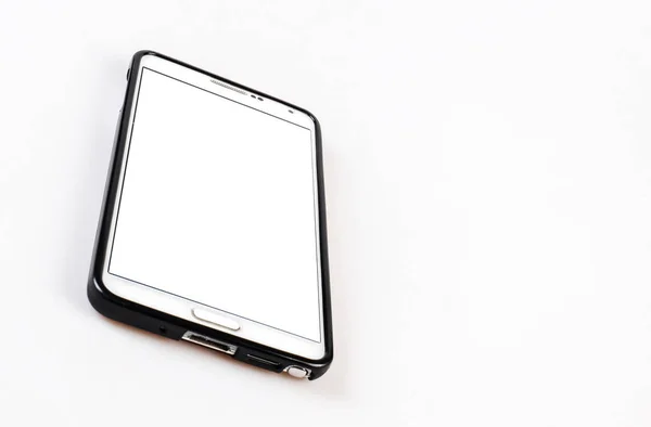 Smartphone aislado sobre fondo blanco. Versión rasterizada — Foto de Stock