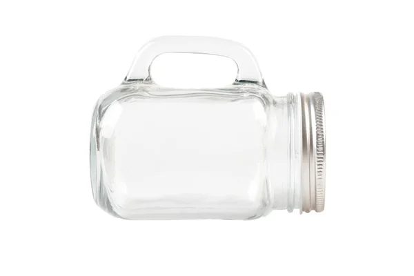 Vasetto d'acqua isolato su bianco. Con percorso di ritaglio — Foto Stock