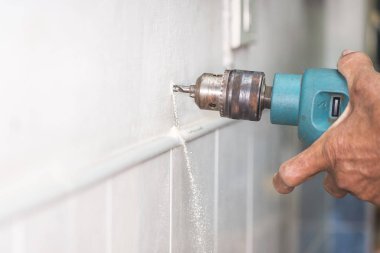 Oda, iç tasarım ve ev ren elektrikli matkap-Tamam