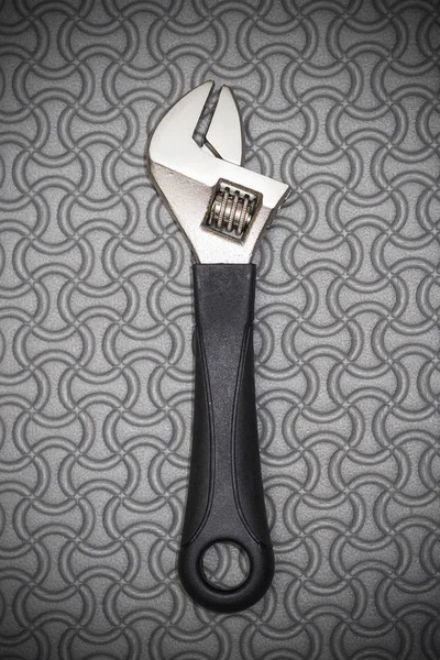 Metal adjustable wrench detail and close up — Stock Photo, Image