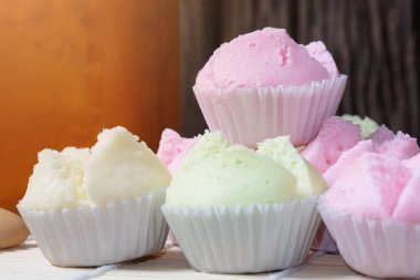 Tay tatlı Tayland pirinç unu Muffin ve turuncu Tay çay kapatır