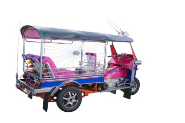 Tayland Tuk Tuk üç tekerlek Yerel taksi beyaz arka plan WIT Tarih