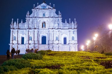 St. Paul's kalıntıları. Bir Macau en ünlüsü Simgesel Yapı ve fabu