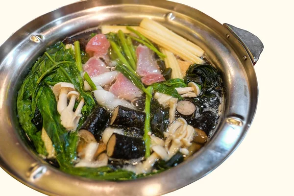 Sukiyaki Korea Food on White isolate