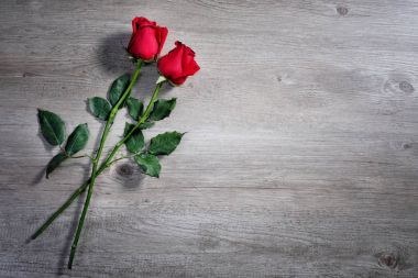 Mutlu Sevgililer günü kavramı kırmızı gül ve metin için yer