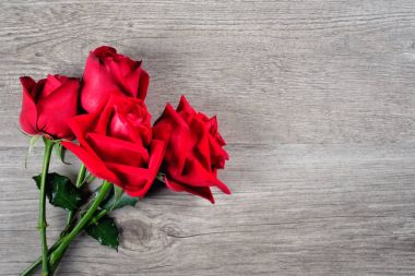 Mutlu Sevgililer günü kavramı kırmızı gül ve metin için yer