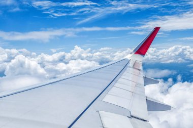 Kanat uçak gökyüzünden güzel clound görüntü  