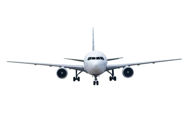Фронт реального самолета, изолированные на белом фоне Стоковая Картинка