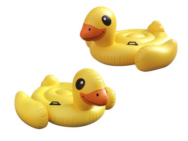 Büyük Plastik Sarı Ördek Beyazın Üzerinde