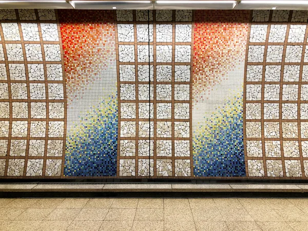 Tile wall in the subway at Seoul Korea