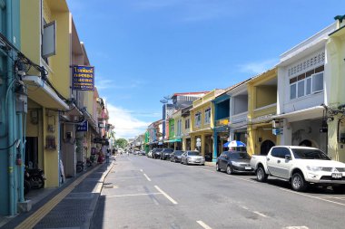 Phuket Tayland 30 Mayıs 2018: Phuket Yürüyüş Sreet Gün ışığında