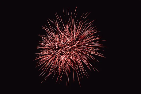 Buntes Feuerwerk Nachthimmel Silvesterfeuerwerk Abstraktes Feuerwerk Isoliert Auf Schwarzem Hintergrund — Stockfoto