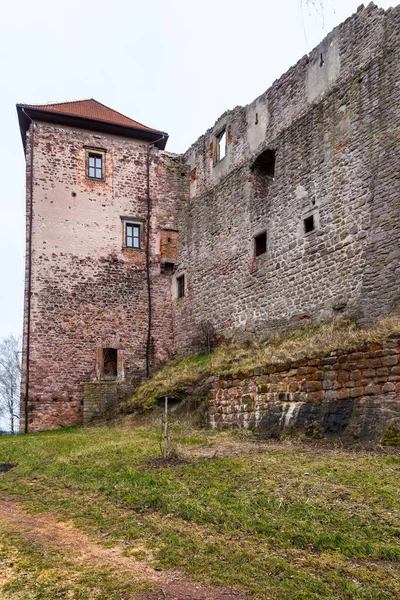 Καταστρέφει Μεσαιωνικό Κάστρο Pecka Στην Ανατολική Βοημία Κάτω Από Krkonose — Φωτογραφία Αρχείου