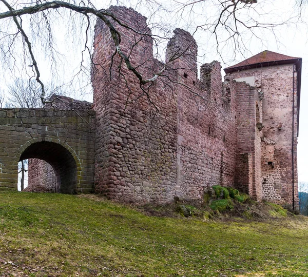 Ruinas Castillo Medieval Pecka Este Bohemia Bajo Las Montañas Krkonose — Foto de Stock