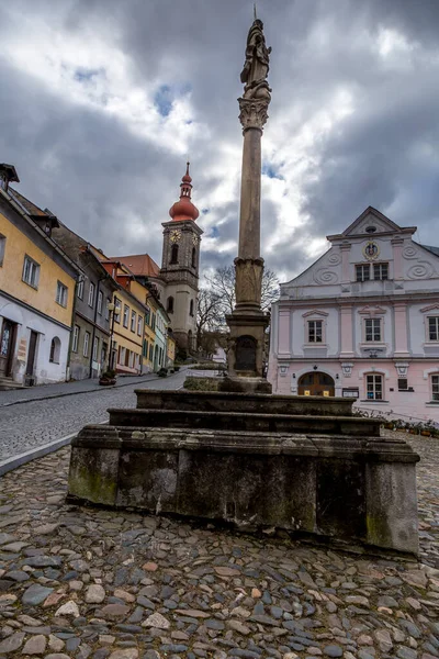 Barokowy Zamek Gotycki Zamek Starożytnym Mieście Becov Nad Teplou Czechy — Zdjęcie stockowe