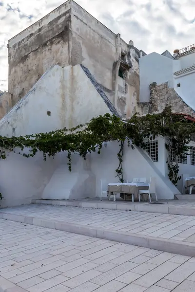 Hermosa Pintoresca Antigua Ciudad Pesquera Vieste Península Gargano Región Apulia — Foto de Stock