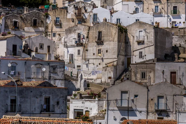 Vista Panorámica Monte Sant Angelo Antiguo Pueblo Provincia Foggia Apulia — Foto de Stock